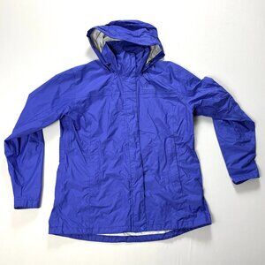 Marmot Womens Windbreaker Rain Jacket Purple Sz XL Hood Shell Outdoor